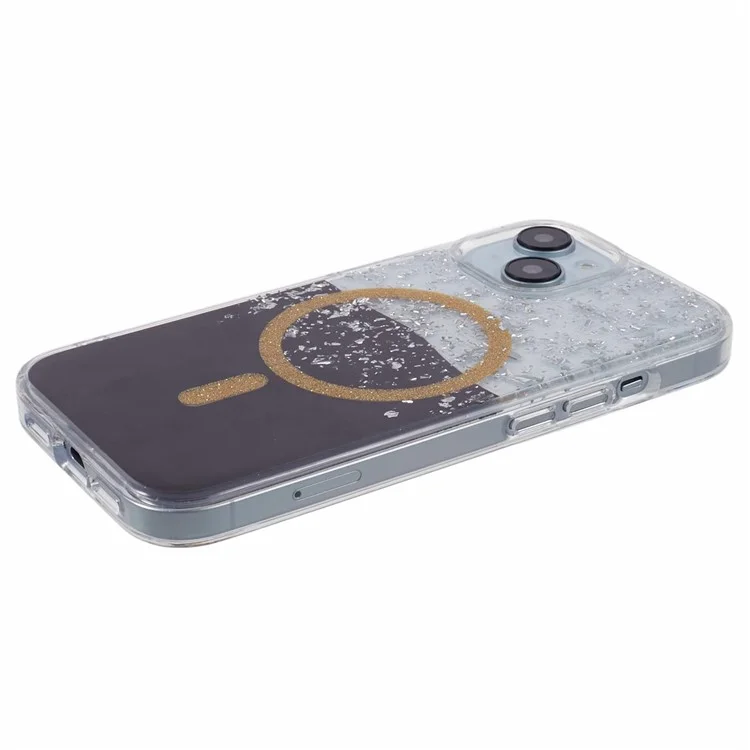 DFANS Für iPhone 15-Hülle TPU+PC-Telefonabdeckung kompatibel mit MagSafe - Schwarz