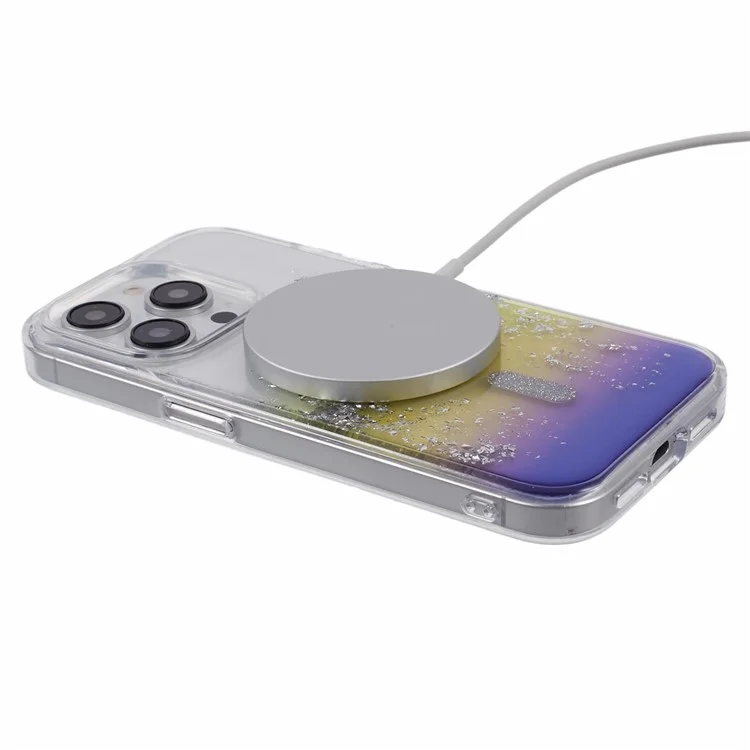 DFANS Para iPhone 15 Pro Max Funda de teléfono magnética compatible con MagSafe Carcasa de TPU+PC - Colorida