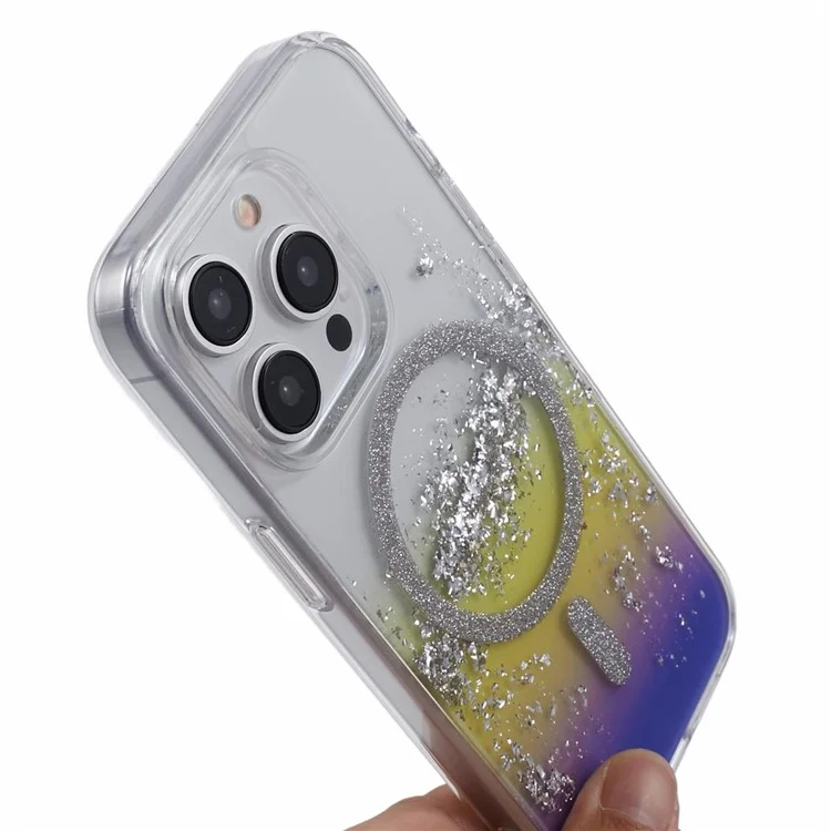 DFANS Para iPhone 15 Pro Max Funda de teléfono magnética compatible con MagSafe Carcasa de TPU+PC - Colorida