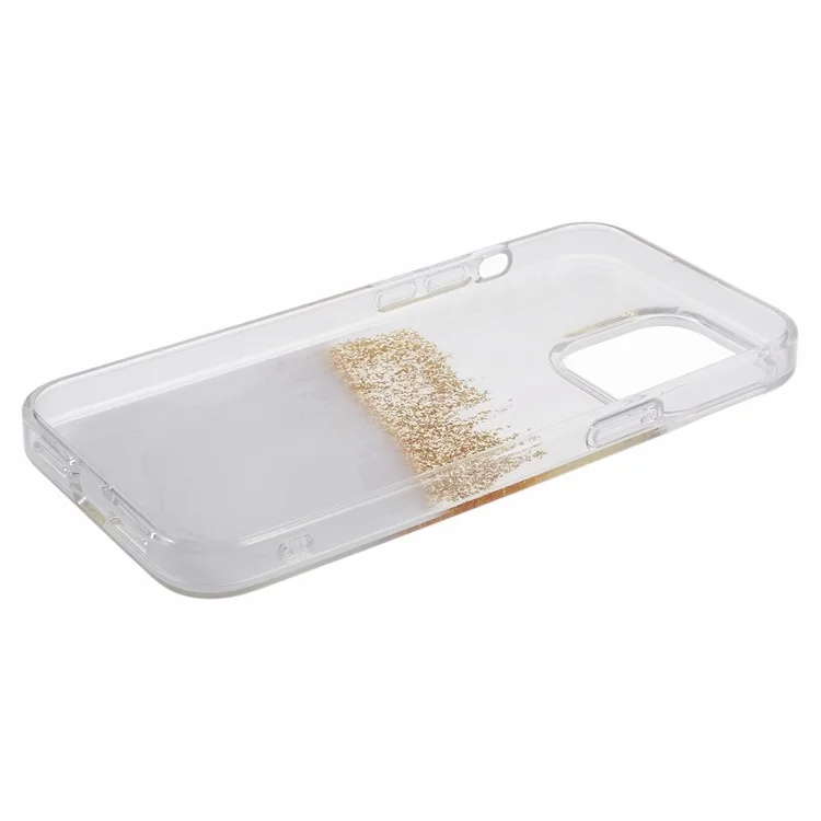 Étui pour iPhone 15 Pro de la série Starlight Shining de DFANS, en PC+TPU avec paillettes, antichoc et protecteur - Blanc