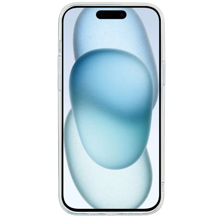 Funda para iPhone 15 de la serie DFANS Starlight Shining, con cubierta de teléfono de estilo brillante de PC+TPU - Azul