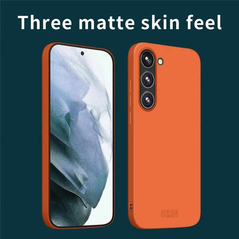 MOFI JK Qin Series For Samsung Galaxy S24+ Case Skin-touch TPU+Acrylic Phone Guard Cover - Orange
