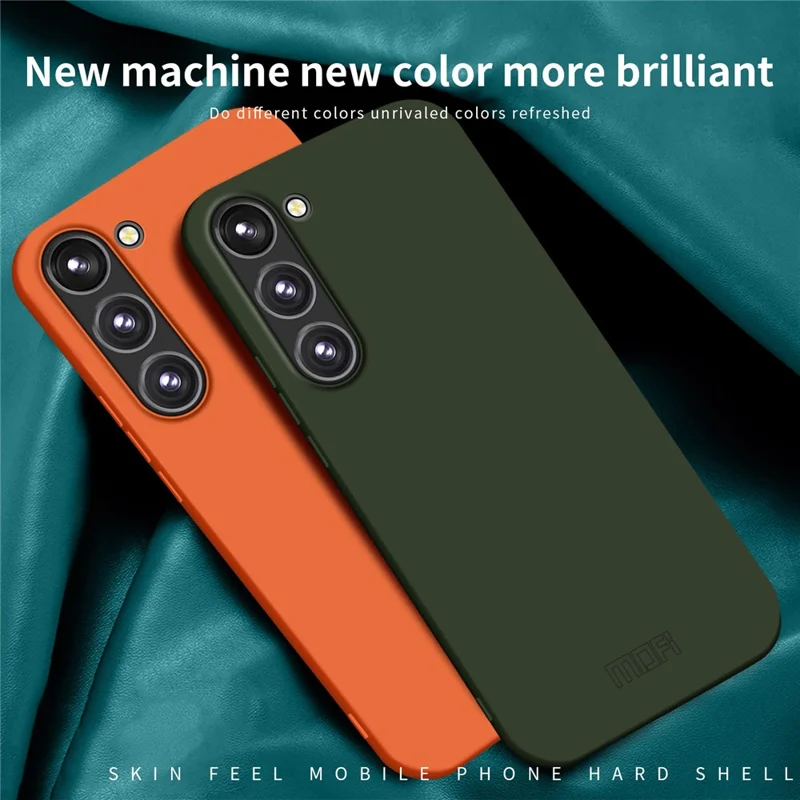 MOFI JK Qin Series For Samsung Galaxy S24+ Case Skin-touch TPU+Acrylic Phone Guard Cover - Orange