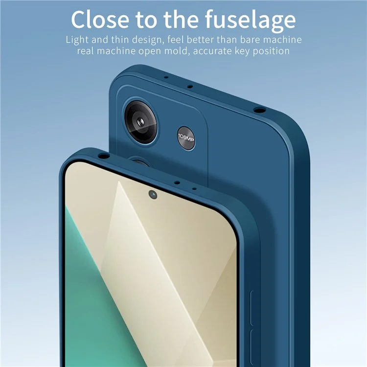 PINWUYO JK Touching Series para Capa de Xiaomi Redmi Note 13 5G Anti-Arranhões Capa Suave de TPU - Azul Marinho