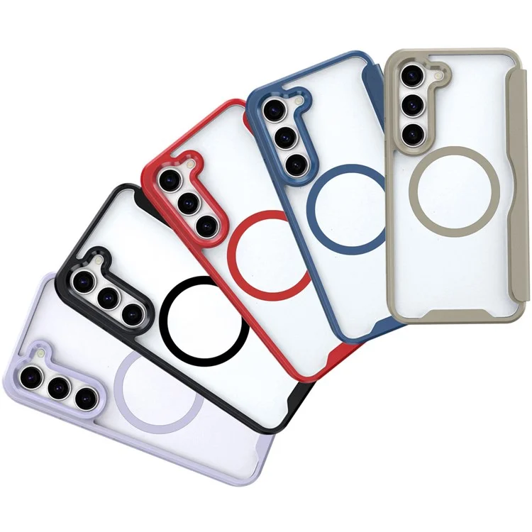 Funda para Samsung Galaxy S23 Compatible con MagSafe RFID Blocking Phone Shell con ranura para tarjeta - Khaki