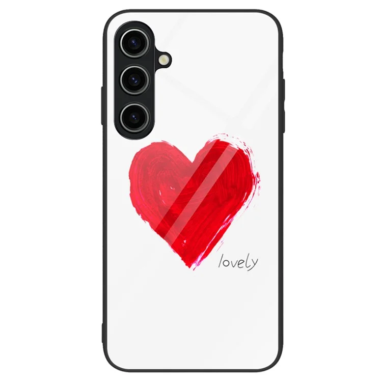 For Samsung Galaxy A25 5G (Global) (161.0 x 76.5 x 8.3mm) Case Pattern Printing Tempered Glass Back Phone Cover - Lovely