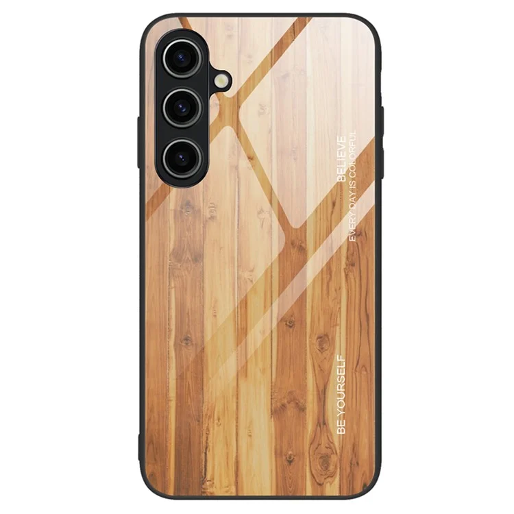 Pour Samsung Galaxy A25 5G (Global) (161,0 x 76,5 x 8,3 mm) Étui Cadre TPU Verre trempé Dos Couvercle de téléphone - Marron