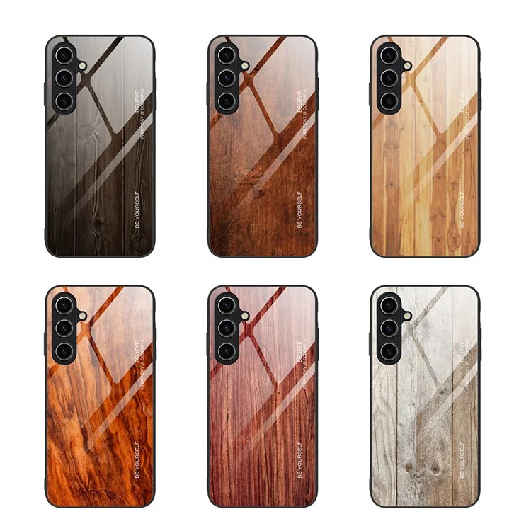 Pour Samsung Galaxy A25 5G (Global) (161,0 x 76,5 x 8,3 mm) Étui Cadre TPU Verre trempé Dos Couvercle de téléphone - Marron