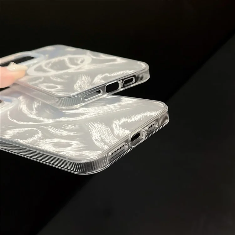 XUNDD For iPhone 14 Pro Case Compatible with MagSafe TPU+Acrylic Shell Pattern IMD Phone Cover - White