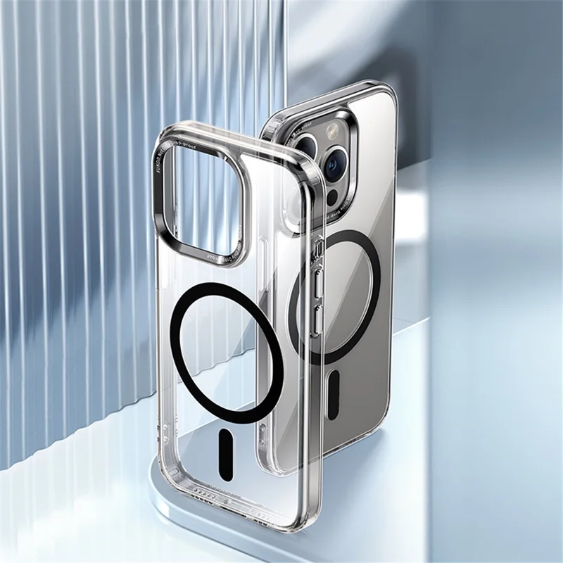 XUNDD Wisely Series For iPhone 15 Pro Max Cell Phone Case PC+TPU Clear Cover Compatible with MagSafe - Transparent