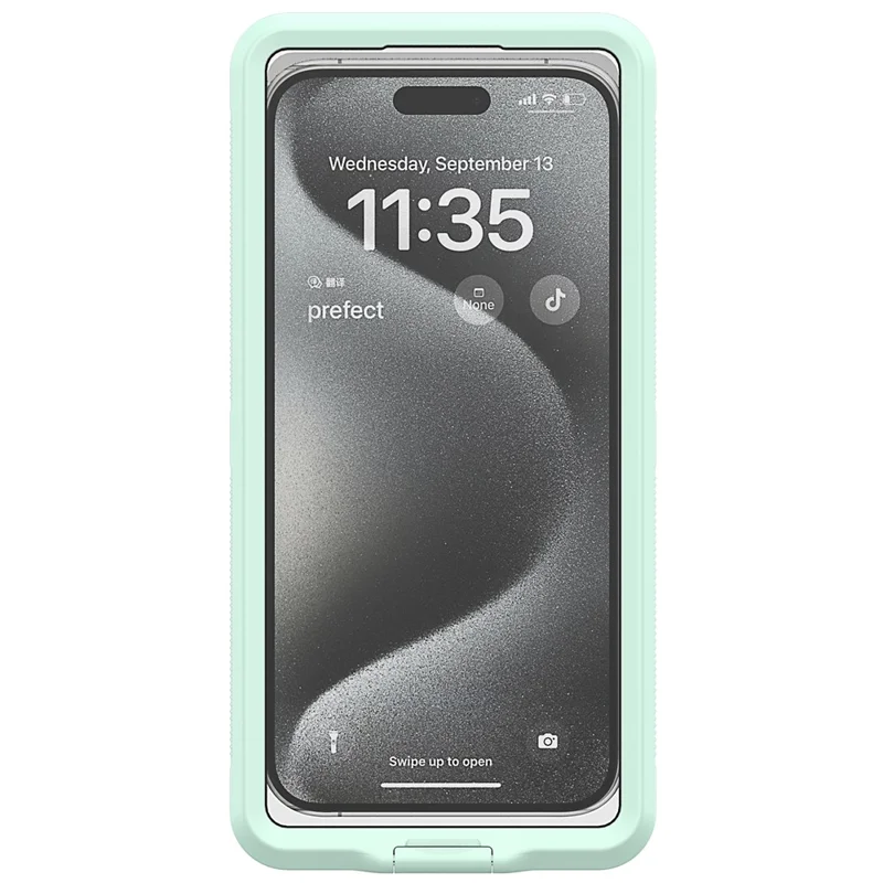 Universal IP68 Waterproof Case for 5.8-7 inch Phone Underwater Cover with Self-Check Airbag - Green