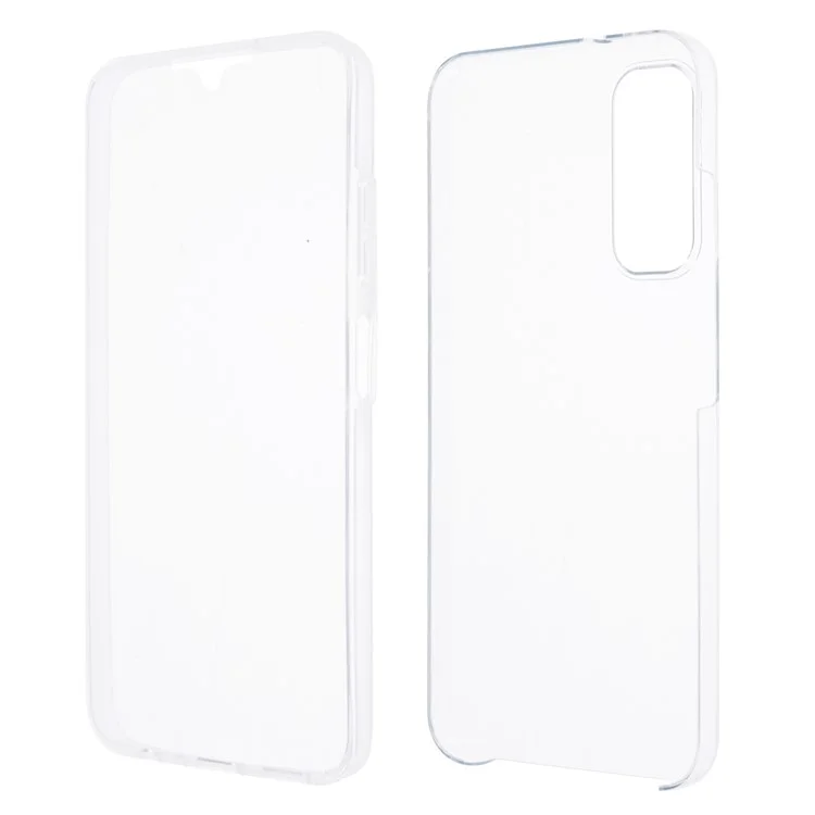 Pour Samsung Galaxy A05s 4G Étui de téléphone transparent TPU + Housse de protection en acrylique avec protecteur d'écran en PET
