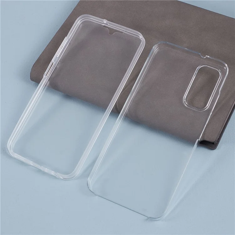 Pour Samsung Galaxy A05s 4G Étui de téléphone transparent TPU + Housse de protection en acrylique avec protecteur d'écran en PET