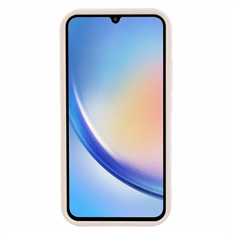 For Samsung Galaxy A34 5G Cell Phone Cases Soft TPU Precise Cutout Protective Cover - Beige