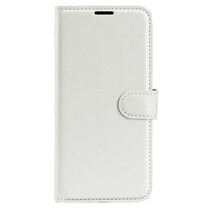 For Xiaomi Redmi 13C 4G / Poco C65 4G Case Litchi Texture Leather Phone Cover with Magnetic Closure - White