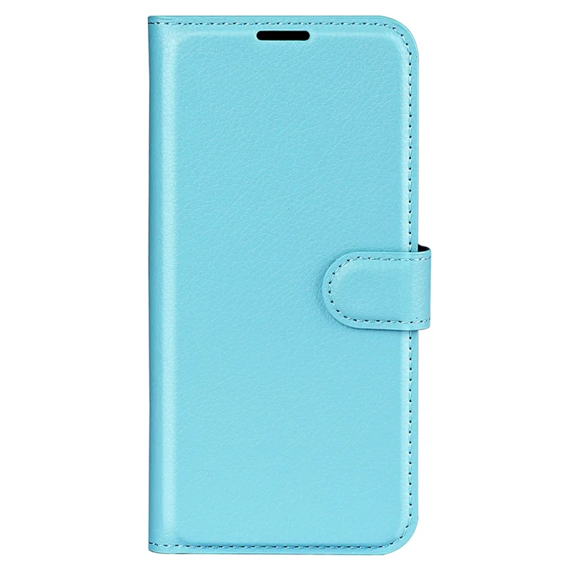 For Xiaomi Redmi 13C 4G / Poco C65 4G Case Litchi Texture Leather Phone Cover with Magnetic Closure - Blue