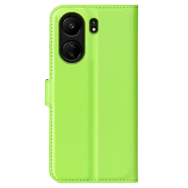 Для Xiaomi Redmi 13C 4G / Poco C65 4G Чехол с текстурой личи Кожаная крышка телефона с магнитным замком - Зеленый