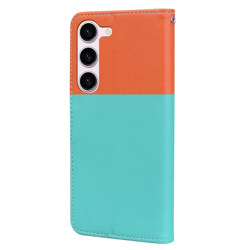 Cartoon Pet Series for Samsung Galaxy S25+ / S24+ Case Wallet Stand Leather Phone Cover - Sky Blue