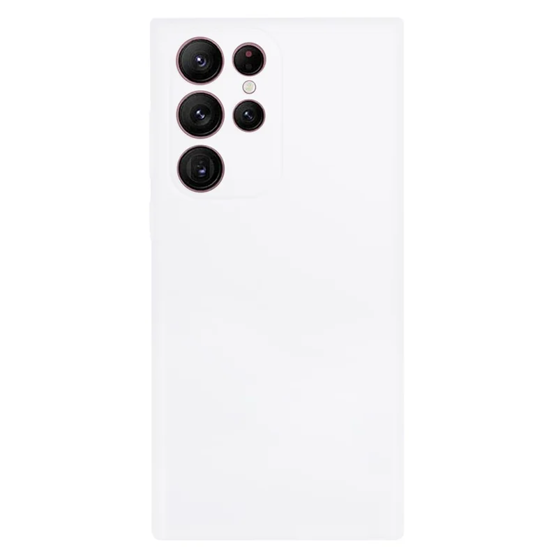 For Samsung Galaxy S22 Ultra 5G Case Matte TPU Protective Phone Cover (Precise Cutout) - Clear White