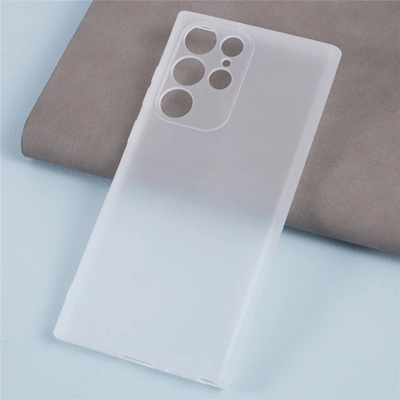 For Samsung Galaxy S22 Ultra 5G Case Matte TPU Protective Phone Cover (Precise Cutout) - Clear White