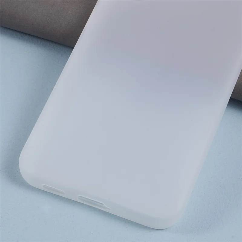 Para Capa Samsung Galaxy S22 5G Resistente a Arranhões TPU Capa de Telefone (Big Rear Lens Hole) - Branco Transparente