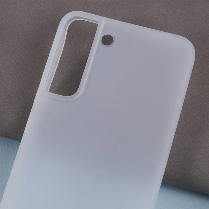 For Samsung Galaxy S22+ 5G TPU Case Matte Finish Phone Shell (Big Rear Lens Hole) - Clear White