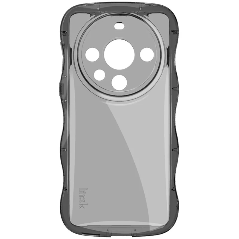 IMAK pour Huawei Mate 60 Pro / Mate 60 Pro+ Étuis de téléphone portable TPU Curly Wave Frame Cover - Transparent Noir