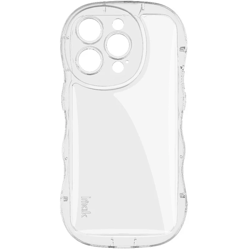IMAK For iPhone 14 Pro Max Phone Case Scratch-resistant TPU Wavy Edges Back Shell - Transparent