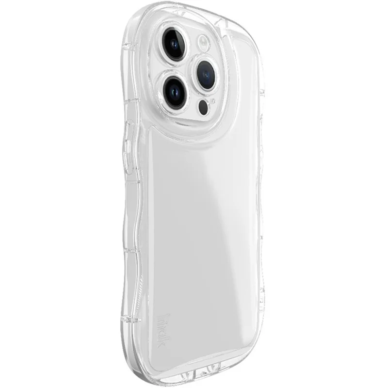 IMAK For iPhone 14 Pro Max Phone Case Scratch-resistant TPU Wavy Edges Back Shell - Transparent