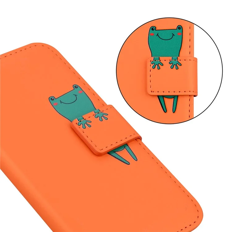 Für Samsung Galaxy M34 5G / F34 5G Cartoon Animal Pattern Wallet Leather Cover Cell Phone Cases - Orange