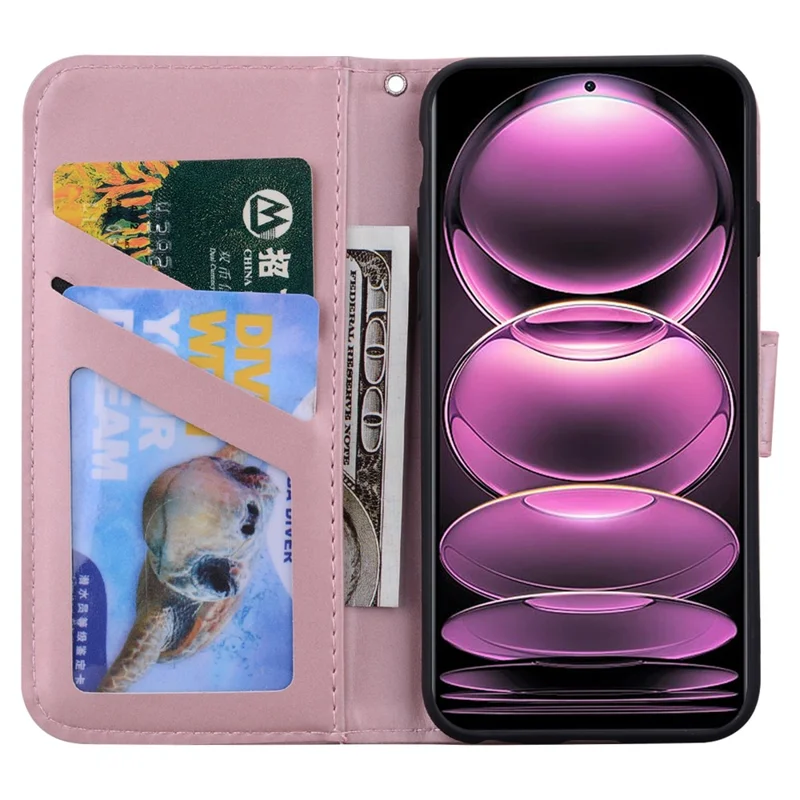 For Xiaomi Redmi Note 12 Pro 5G / Note 12 Pro Speed 5G / Poco X5 Pro 5G Cartoon Animal Pattern Leather Cell Phone Cases - Pink