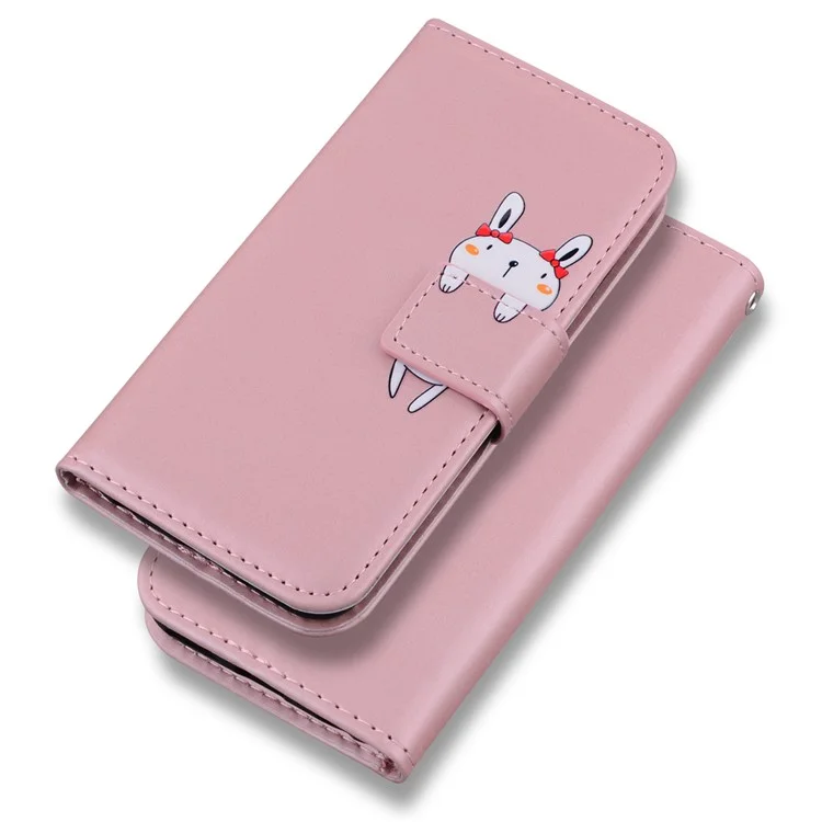 Per Samsung Galaxy A54 5G PU Leather Shell Cartoon Animal Pattern Cell Phone Cases - Pink