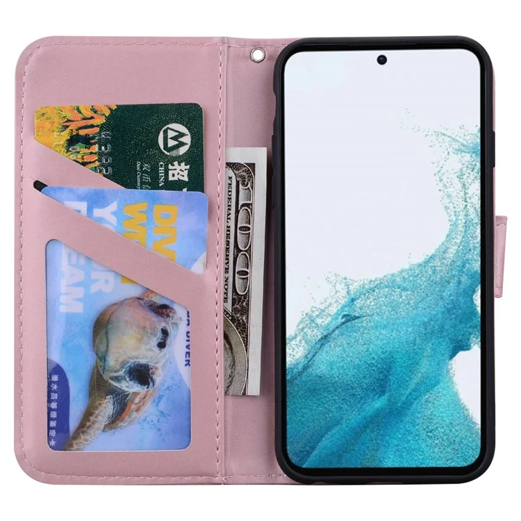 Per Samsung Galaxy A54 5G PU Leather Shell Cartoon Animal Pattern Cell Phone Cases - Pink