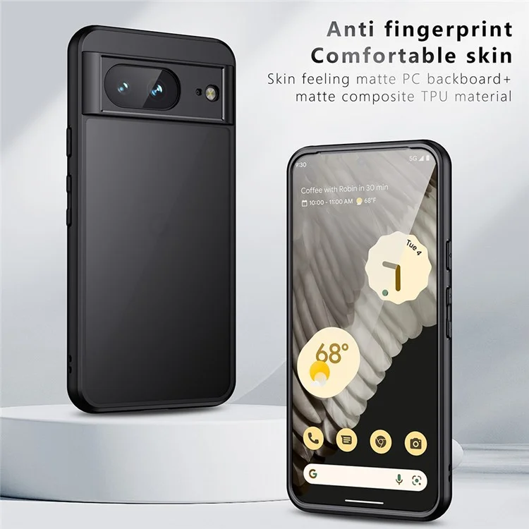 Pour Google Pixel 8a Case TPU+PC 2-en-1 Matte Skin-touch Phone Cover