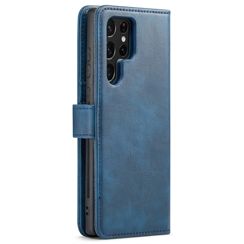 DG.MING for Samsung Galaxy S24 Ultra Case Detachable Split Leather Cover with Stand Wallet - Blue