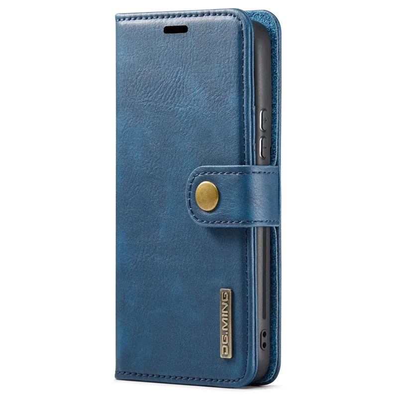 DG.MING for Samsung Galaxy S24+ Case Split Leather Wallet Detachable Phone Cover - Blue