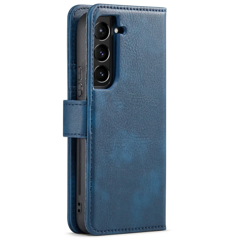 DG.MING for Samsung Galaxy S24+ Case Split Leather Wallet Detachable Phone Cover - Blue