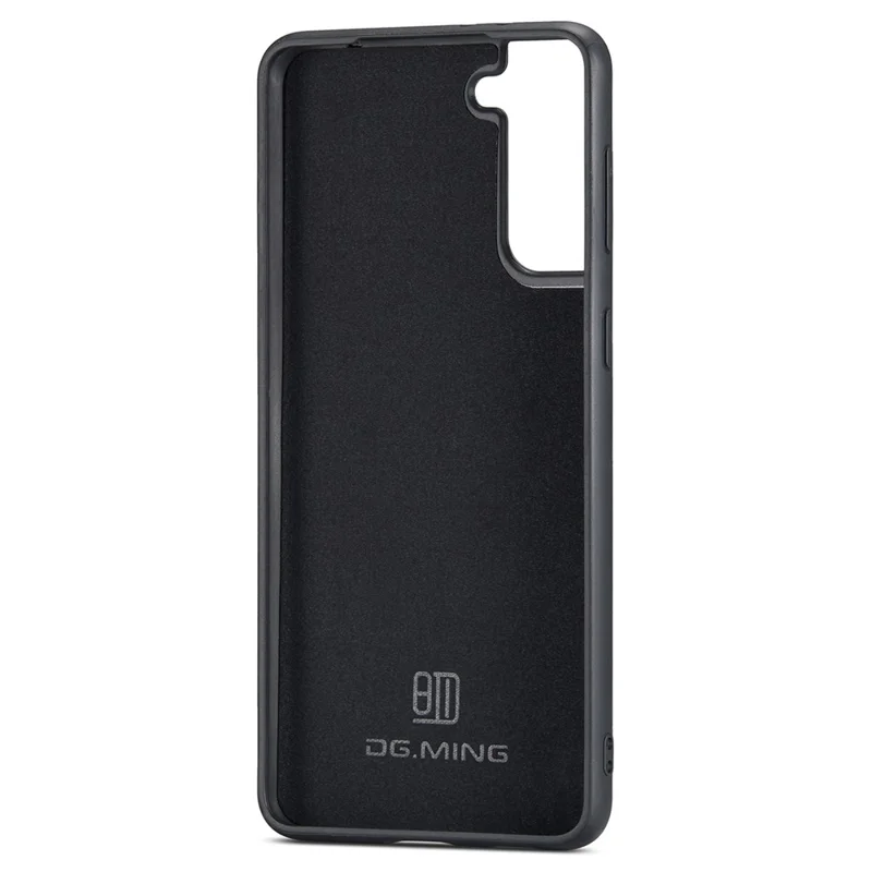 DG.MING Para Capa Samsung Galaxy S24+ Anti-arranhões Revestimento de Couro Capa de Telefone - Preto