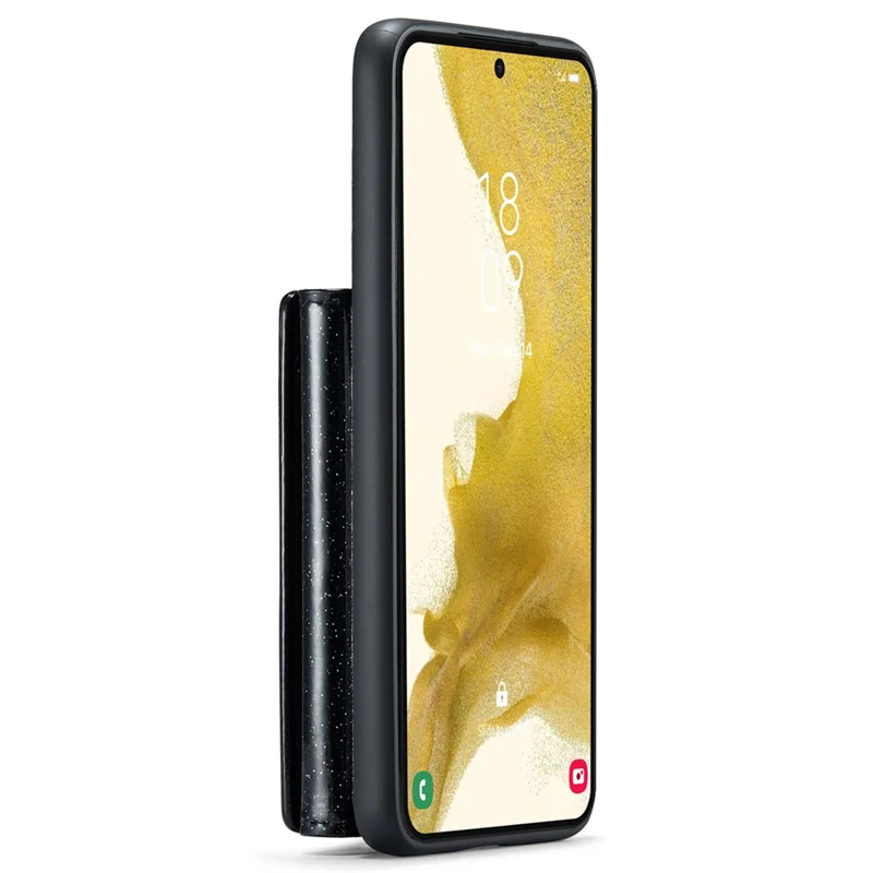 DG.MING Série M3 Pour Coque Samsung Galaxy S24+ Étui Pailleté avec Support Amovible - Noir 