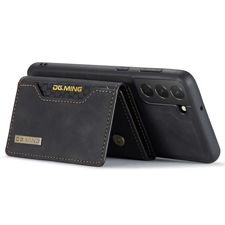 DG.MING M2 Series per Samsung Galaxy S24 Custodia Supporto Wallet Staccabile 2-in-1 Cover Telefonica - Nero