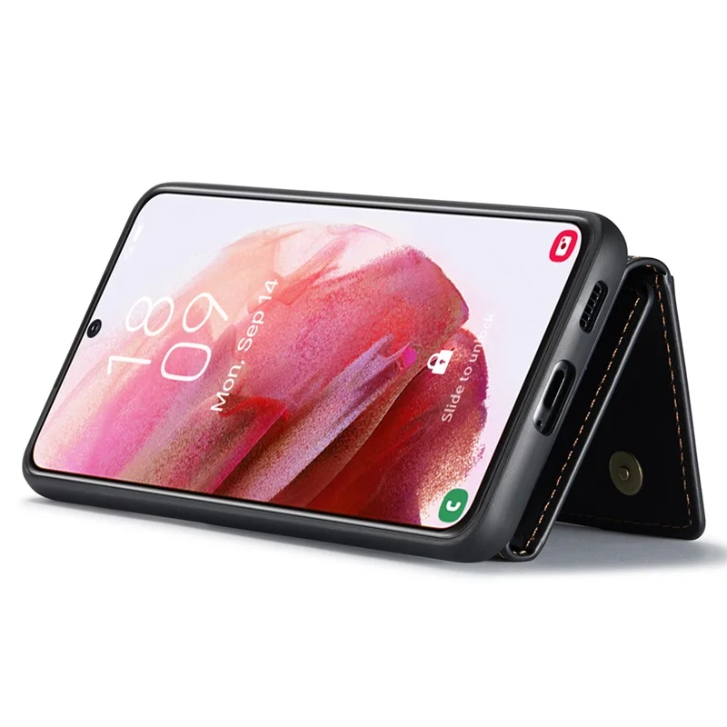 DG.MING M2 Series for Samsung Galaxy S24+ Case Magnetic Wallet Detachable Phone Cover  - Black