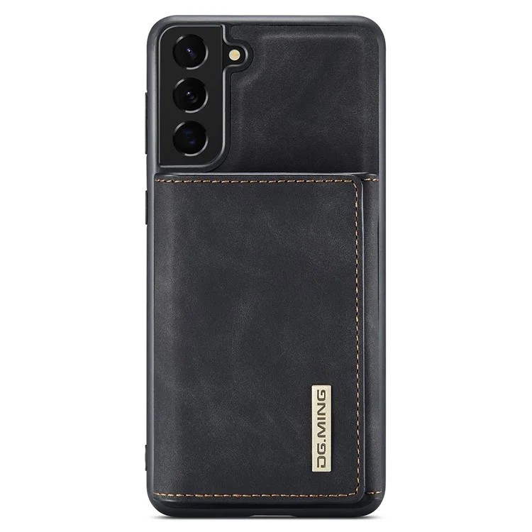 DG.MING M1 Series for Samsung Galaxy S24 Case Magnetic Wallet Kickstand Phone Cover - Black