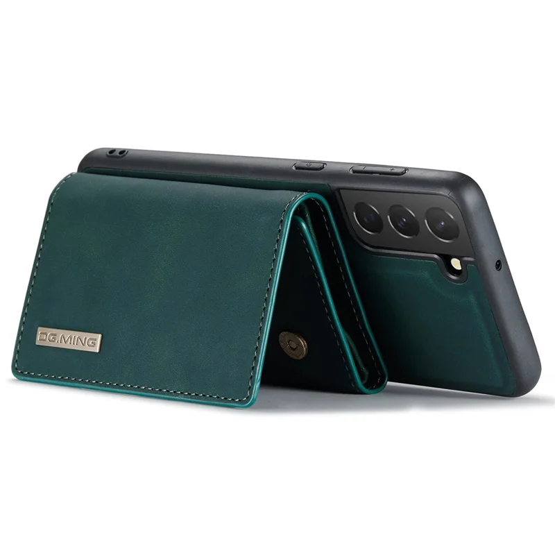 DG.MING M1 Series for Samsung Galaxy S24 Case Magnetic Wallet Kickstand Phone Cover - Green