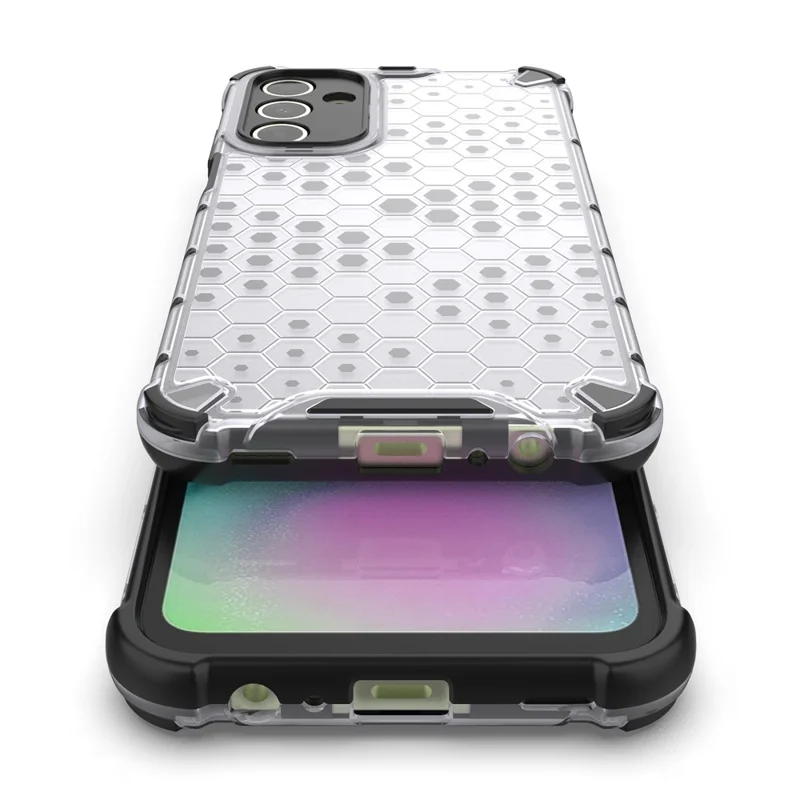 Per Samsung Galaxy A15 4G Case TPU + PC Honeycomb Phone Cover - Grigio