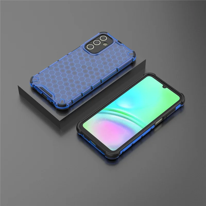 For Samsung Galaxy A15 4G Case TPU + PC Honeycomb Phone Cover - Blue
