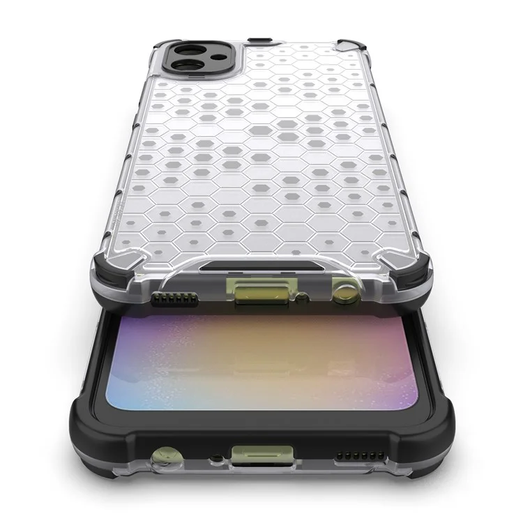 Per Samsung Galaxy A05 4G, custodia Honeycomb Design TPU+PC Back Cover - Grigio