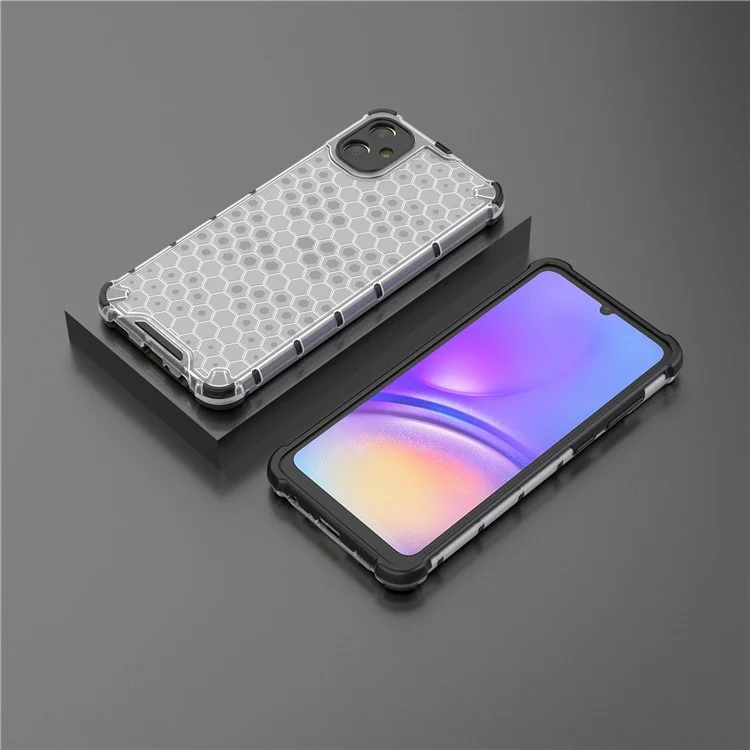 Per Samsung Galaxy A05 4G, custodia Honeycomb Design TPU+PC Back Cover - Grigio