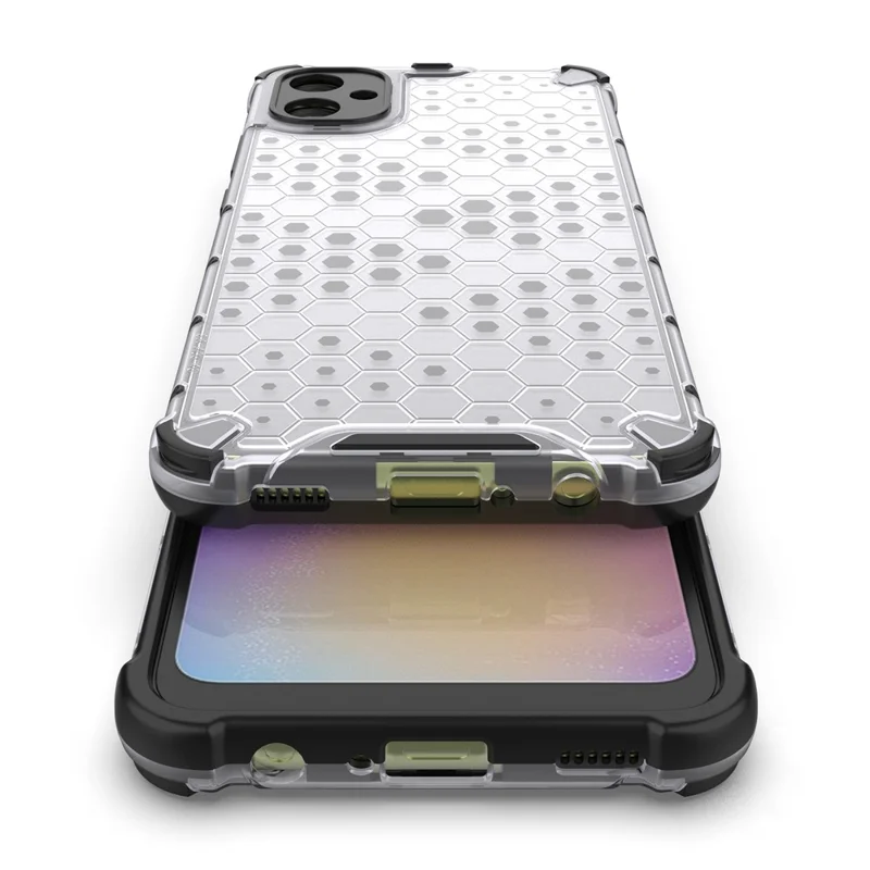 For Samsung Galaxy A05 4G Case Honeycomb Design TPU+PC Back Cover - Green
