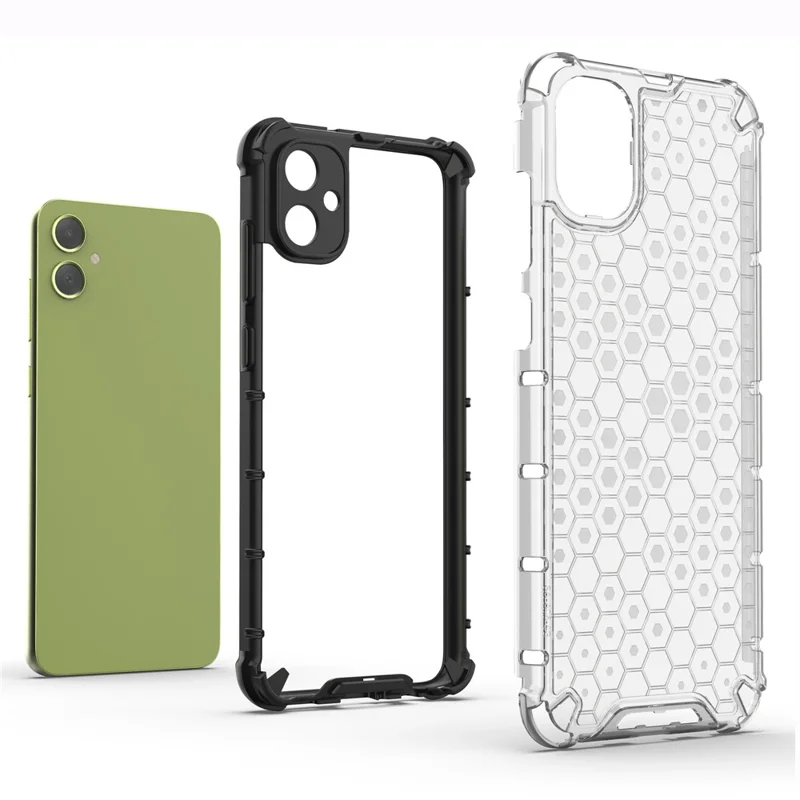 For Samsung Galaxy A05 4G Case Honeycomb Design TPU+PC Back Cover - Blue