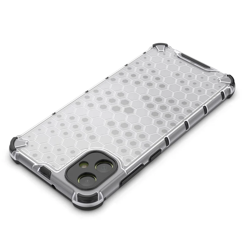 For Samsung Galaxy A05 4G Case Honeycomb Design TPU+PC Back Cover - Blue